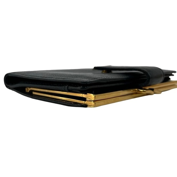 Yves Saint Laurent Black Wallet with Gold Accent - Picture 11 of 13